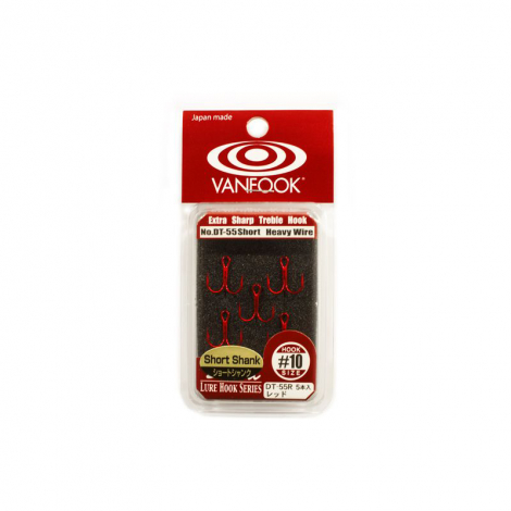 Гачок Vanfook потрійний DT-55R Red #10 (5шт) Гачок Vanfook потрійний DT-55R Red #10 (5шт)