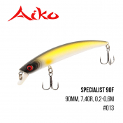 Воблер Aiko Specialist 90F (90mm, 7,4gr, 0,2-0,6m) 013
