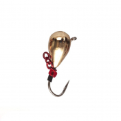 Мормишка Intech Ice Jig Капля з петелькою ø2.5 (1шт) #10 золото ц