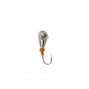 Мормишка Intech Ice Jig Капля з отвором (лиска+кембрик+бісер) ø2.5 (10шт) 0,25g №20 #02 серебро