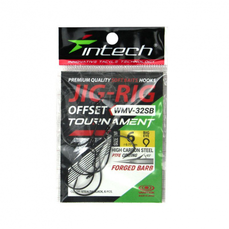 Гачок офсетний Intech Tournament JIG-RIG Offset WMV-32SB #06 (6шт) Гачок офсетний Intech Tournament JIG-RIG Offset WMV-32SB #06 (6шт)