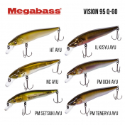 Воблер Megabass Vision 95 Q-GO (95mm, 10,6gr, 0,8-1m) AL KISYU AYU