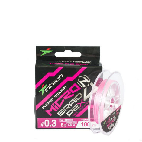 Шнур плетений Intech MicroN PE X4 100m 0.2 (0.074mm/5.5lb/2.5kg) Шнур плетений Intech MicroN PE X4 100m 0.2 (0.074mm/5.5lb/2.5kg)