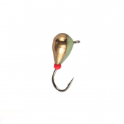 Мормишка Intech Ice Jig Капля з петелькою ø2.5 (1шт) #14 золото ф