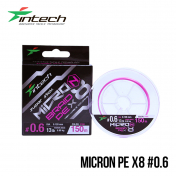 Шнур плетений Intech MicroN PE X8 150m 0.6 (13lb / 5.90kg)