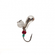 Мормишка Intech Ice Jig Клюшка з отвором Cat Eye ø3.0 (1шт) #39 серебро W