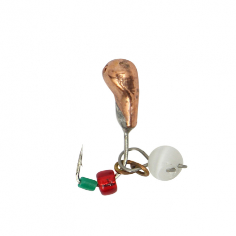 Мормишка Intech Ice Jig Клюшка з отвором Cat Eye ø3.0 (10шт) 0,4g №16 #40 медь W Мормишка Intech Ice Jig Клюшка з отвором Cat Eye ø3.0 (10шт) 0,4g №16 #40 медь W