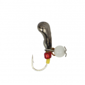 Мормишка Intech Ice Jig Клюшка з отвором Cat Eye ø3.8 (10шт) 0,75g №19 #43 серебро R