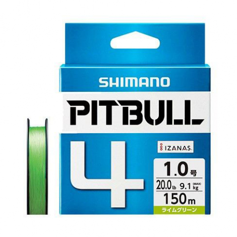 Шнур Shimano Pitbull 4PE 150m Lime Green PL-M54R 0.8 (17.8lb / 8.1kg) Шнур Shimano Pitbull 4PE 150m Lime Green PL-M54R 0.8 (17.8lb / 8.1kg)