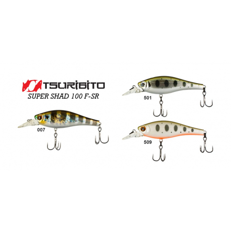 Воблер Tsuribito Super Shad 100F-SR  (100 мм, 23.4 gr, до 2.5 м) 007