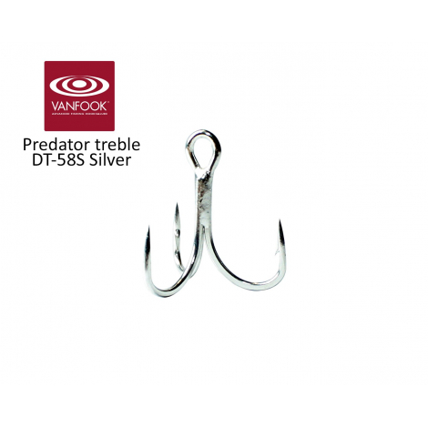 Гачок Vanfook потрійний Predator treble DT-58S Silver #08 (8шт) Гачок Vanfook потрійний Predator treble DT-58S Silver #08 (8шт)