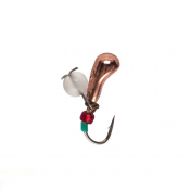 Мормишка Intech Ice Jig Клюшка з отвором Cat Eye ø3.8 (1шт) #40 медь W