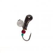 Мормишка Intech Ice Jig Клюшка з отвором Cat Eye ø3.8 (1шт) #41 черный W