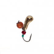 Мормишка Intech Ice Jig Клюшка з отвором Cat Eye ø3.8 (1шт) #42 золото R