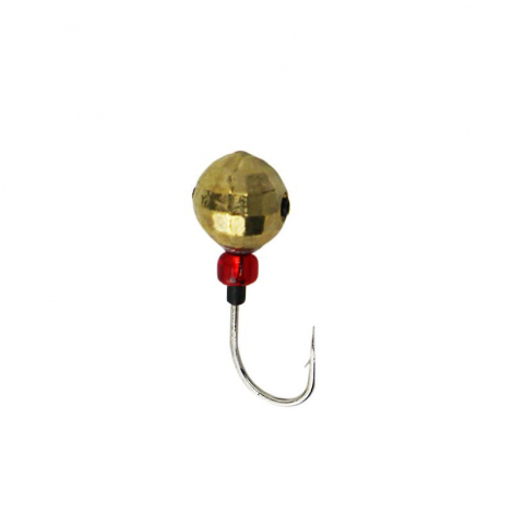 Мормишка Intech Ice Jig Кулька грань з отвором (кембрик+бісер) ø3.0 (1шт) #01 золото Мормишка Intech Ice Jig Кулька грань з отвором (кембрик+бісер) ø3.0 (1шт) #01 золото
