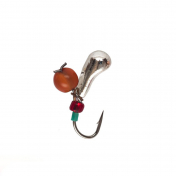 Мормишка Intech Ice Jig Клюшка з отвором Cat Eye ø3.8 (1шт) #43 серебро R