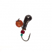 Мормишка Intech Ice Jig Клюшка з отвором Cat Eye ø3.8 (1шт) #45 черный R