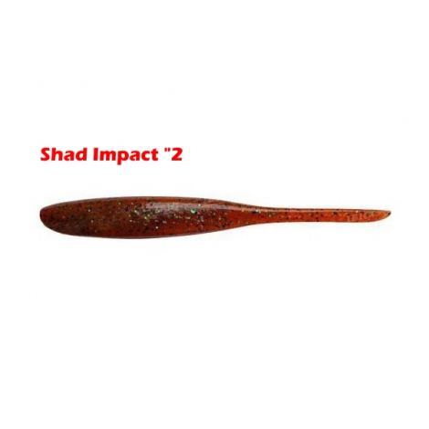 Приманка Keitech Shad Impact 2" (12 шт) 401 Green Pumpkin/Chartreuse Приманка Keitech Shad Impact 2" (12 шт) 401 Green Pumpkin/Chartreuse