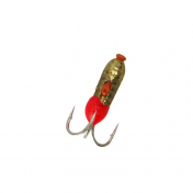 Мормишка Intech Ice Jig Чортик з насічкою ø2.6 (10шт) 0,35g 3х№18 #01 золото