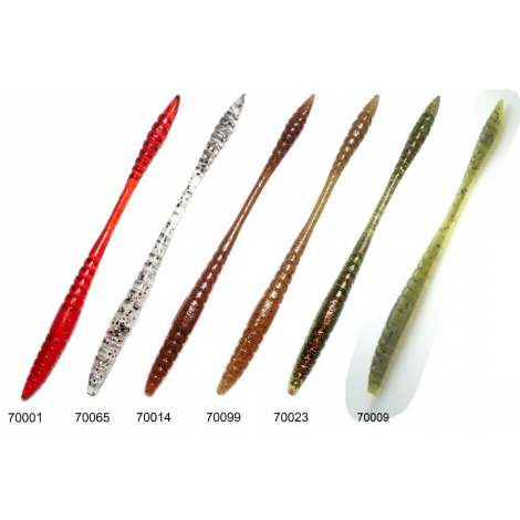 Приманка Tsunekichi Worm 4" (10 шт.) 70023 Watermelon neon flakes (NS)