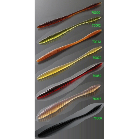 Приманка Tsunekichi Worm 4" (10 шт.) 70023 Watermelon neon flakes (NS)