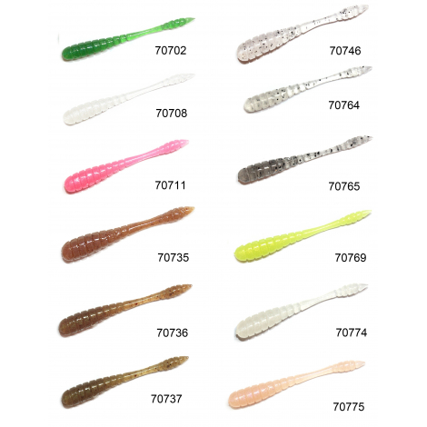 Приманка Tsunekichi Worm Straight Tail 2" (9 шт.) 70737 Natural Pro Blue (S)