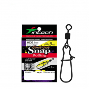 Застібка з вертлюгом Intech Quick lock Snap Rolling Matt black (5 шт) #1