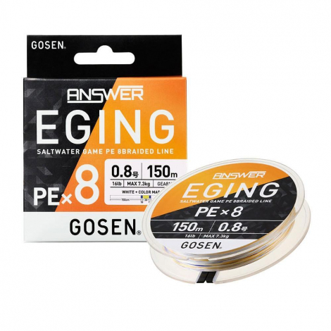 Шнур плетений Gosen Answer Eging PE X8 150m Шнур плетений Gosen Answer Eging PE X8 150m