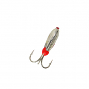 Мормишка Intech Ice Jig Чортик з насічкою ø2.9 (10шт) 0,62g 3х№16 #02 серебро