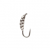 Мормишка Intech Ice Jig Личинка з петелькою L6.0 (1шт) #02 серебро