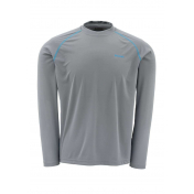 Футболка Simms Solarflex LS Crewneck Solid Concrete M