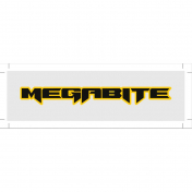 Наліпка 15x7 см Megabite