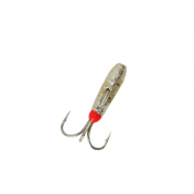 Мормишка Intech Ice Jig Чортик з насічкою ø3.0 (10шт) 0,8g 3х№14 #02 серебро