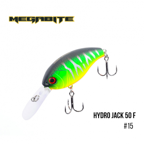 Воблер Megabite Hydro Jack 50 F (50 мм, 9,01гр, 3m) 15 Воблер Megabite Hydro Jack 50 F (50 мм, 9,01гр, 3m) 15