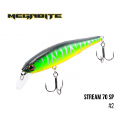 Воблер Megabite  Stream 70 SP (70 мм, 6,4гр,  0,8m) 2