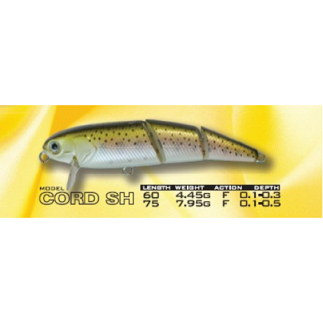 Воблер Kosadaka CORD SH 60F, Floating, 60mm, 4,2g 8-PSSH Воблер Kosadaka CORD SH 60F, Floating, 60mm, 4,2g 8-PSSH