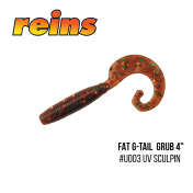 Приманка Reins Fat G-tail Grub 4" U003 UV Sculpin