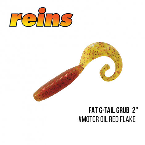 Приманка Reins Fat G-tail Grub 2" Junebug