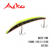 Воблер Aiko Blitz 118F (118mm, 11gr, 0,1-0,5m) OTZM1