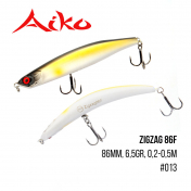 Воблер Aiko ZigZag 86F (86mm, 6,5gr, 0,2-0,5m) 013