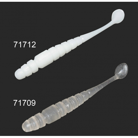 Приманка Tsunekichi Worm Shad Tail 2" (12 шт.) 71709 White Bait