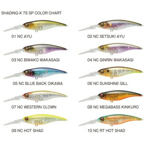 Воблер Megabass Shading-X 75 SP (75 mm, 7 gr) NC SUNSHINE GILL