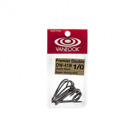 Гачок Vanfook подвійний DW-41B Stealth Black #1/0 (8шт) Гачок Vanfook подвійний DW-41B Stealth Black #1/0 (8шт)
