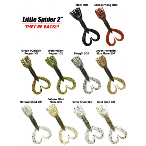 Приманка Keitech Little Spider 2" (8 шт) EA#04 Violet