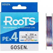 Шнур плетений Gosen RootsX4 Multicolor 200M