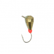 Мормишка Intech Ice Jig Капля грань з петелькою ø3.4 (10шт) #14 золото ф