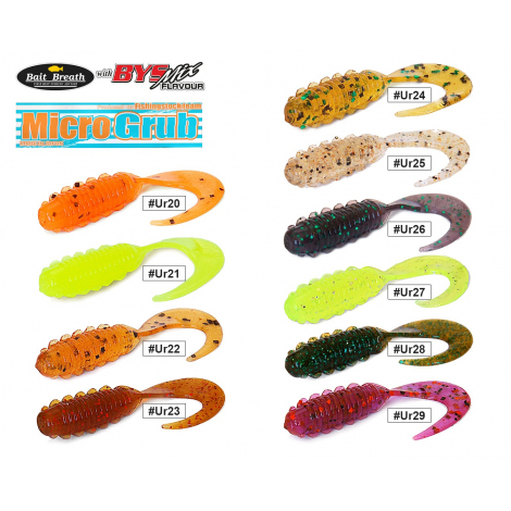 Приманка Bait Breath Micro Grub 2" (12шт.) Ur211 Electric Blue Shad