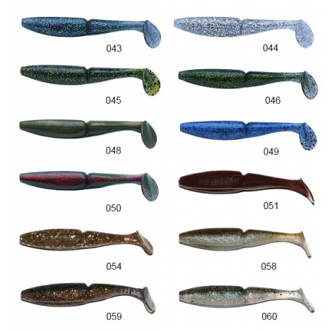 Виброхвост Sawamura One'Up Shad  4" (7 шт.) 12