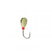 Мормишка Intech Ice Jig Капля з отворомø 4.0 (1шт) #08 мрамор