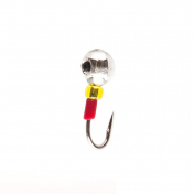 Мормишка Intech Ice Jig Кулька грань з отвором (кембрик+бісер) ø4.0 (10шт) 0,55g №16 #02 серебро